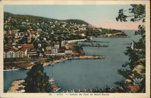 ws81919 Nice Alpes Maritimes Nice Entree du Port Mont Boron x Kategorie. Nice Alte Ansichtskarten