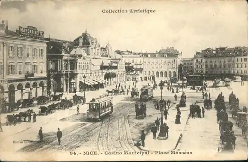 ws81928 Nice Alpes Maritimes Nice Casino Municipal Place Massena x Kategorie. Nice Alte Ansichtskarten