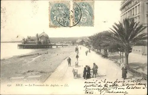 ws81942 Nice Alpes Maritimes Nice la Promenade des Anglais x Kategorie. Nice Alte Ansichtskarten