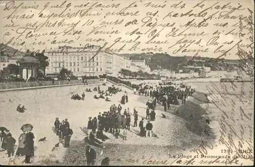 ws81949 Nice Alpes Maritimes Nice la plage Promenade du Midi x Kategorie. Nice Alte Ansichtskarten