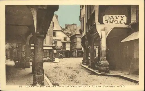 Dinan Piliers Vieiles Maison Rue Apport *