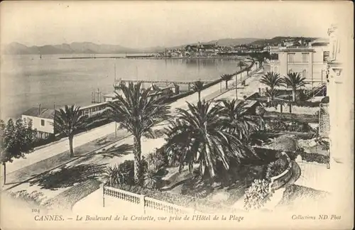 Cannes Boulevard de la Croisette Plage *