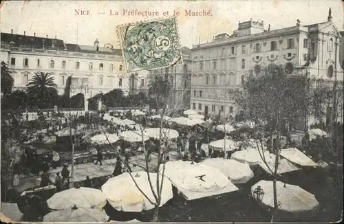 ws91052 Nice Alpes Maritimes Nice Prefecture le Marche x Kategorie. Nice Alte Ansichtskarten