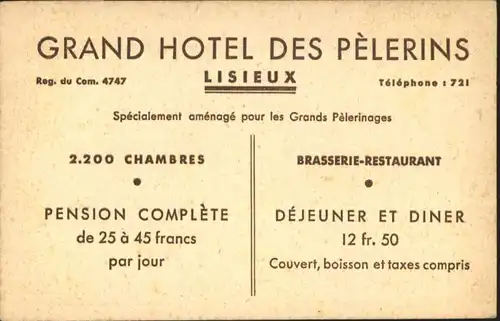 Lisieux Hotel des Pelerins *