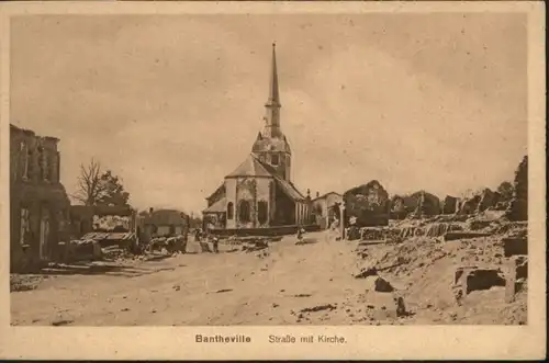 Bantheville Kirche Zerstoerung *