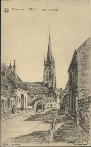 Beaucamps-Ligny Rue de l'Eglise  *