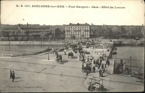 Boulogne-sur-Mer Pont Margnet Gare Hotel du Louvre *