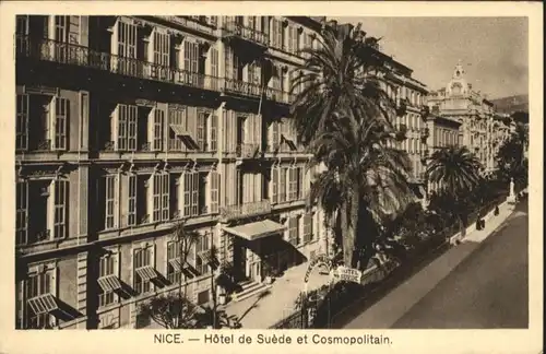 ws91456 Nice Alpes Maritimes Nice Hotel de Suede Cosmopolitain * Kategorie. Nice Alte Ansichtskarten