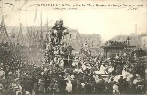 ws91531 Nice Alpes Maritimes Nice Carnaval la Place Massena x Kategorie. Nice Alte Ansichtskarten