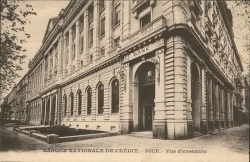 ws91662 Nice Alpes Maritimes Nice Banque Nationale de Credit * Kategorie. Nice Alte Ansichtskarten