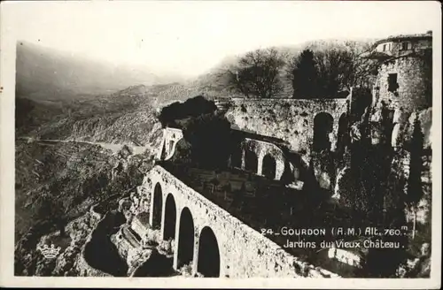 Gourdon Alpes-Maritimes Jardin Chateau *