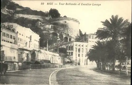 wu59465 Nice Alpes Maritimes Nice Tour Bellanda Escalier Lesage x Kategorie. Nice Alte Ansichtskarten