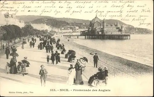 wu59472 Nice Alpes Maritimes Nice Promenade Anglais x Kategorie. Nice Alte Ansichtskarten