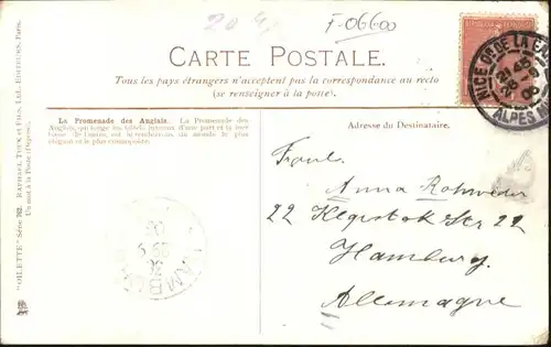 wu59545 Nice Alpes Maritimes Nice Promendade Anglais x Kategorie. Nice Alte Ansichtskarten