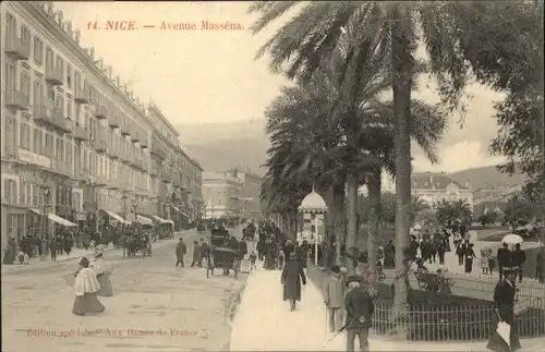 wu59599 Nice Alpes Maritimes Nice Avenue Massena * Kategorie. Nice Alte Ansichtskarten