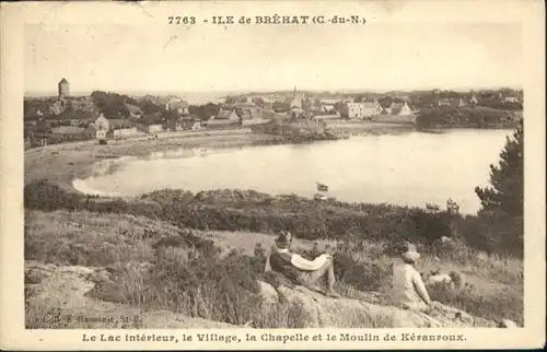 Ile-de-Brehat Lac Village Chapelle Moulin Keranroux x