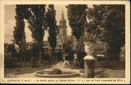 Lamballe Jardin Public Eglise St. Jean Tour Octogonale *