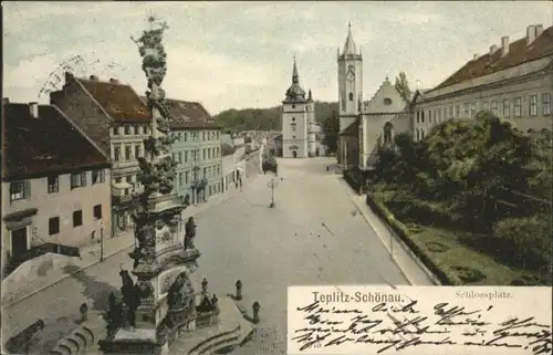 Teplitz-Schoenau Schlossplatz x