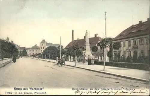 Warnsdorf Varnsdorf Warnsdorf Hauptstrasse Krieger Denkmal Anlagen x / Varnsdorf /Decin