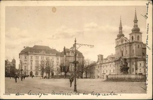 Iglau Masarykplatz Kirche Post Sparkasse x