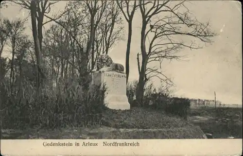 Arleux Nordfrankreicht Gedenkstein Loewe *