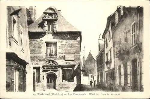 Ploermel Morbihan Rue Beaumanoir Hotel de Ducs de Mercoeur *