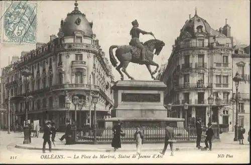 Orleans Loiret Orleans Place Martroi Statue Jeanne d'Arc * / Orleans /Arrond. d Orleans