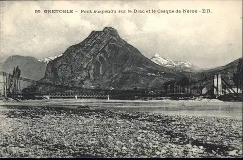 Grenoble Pont Suspendu Drac Casque Neron *