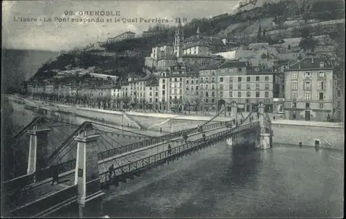 Grenoble Isere Pont Suspendu Quai Perriere x