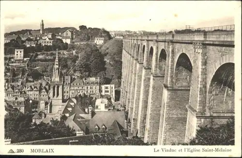 Morlaix Viaduc Eglise Saint-Melaine Kirche *