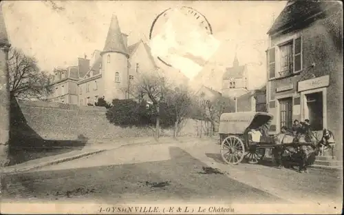 Oysonville Chateau Pferd Wagen x