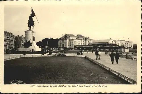 Boulogne-sur-Mer Statue General San Martin Casino *