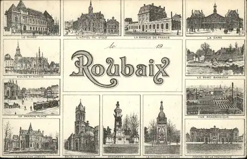 Roubaix Musee Hotel de Ville Gare Bahnhof Grand Place Strassenbahn  x