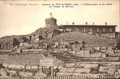 Puy-de-Dome Sommet Observatoire Ruines Temple Mercure *