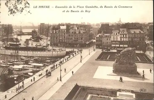 Le Havre Place Gambetta Bassin Commerce Bassin Roy Dampfer x