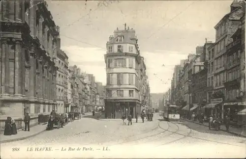 Le Havre Rue Paris Strassenbahn  x