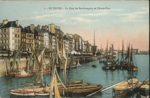 Le Havre Quai Southampton Avant Port Boot *