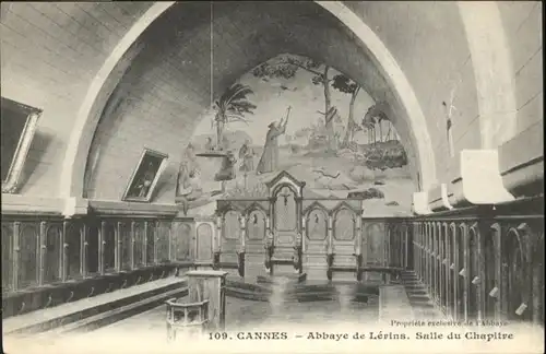 Cannes Abbaye Lerins Salle Chapitre *