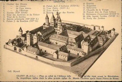 Cluny Plan Relief Abbaye *