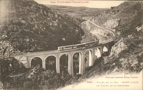 Mont-Louis Vallee Tet Viaduc Cabanasse Eisenbahn *