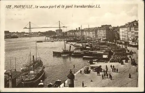 ww70432 Marseille Marseille Port Pont Transbordeur * Kategorie. Marseille Alte Ansichtskarten