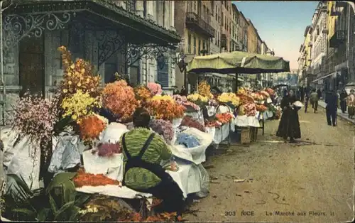 ww71411 Nice Alpes Maritimes Nice Marche Fleurs * Kategorie. Nice Alte Ansichtskarten