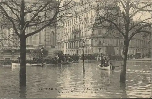Paris Avenue Montalgne Hochwasser *