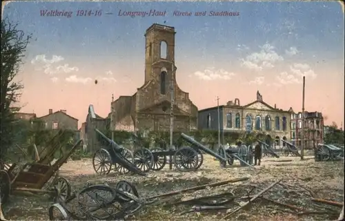 Longwy Lothringen Longwy Haut Kirche Stadthaus Kanone  * / Longwy /Arrond. de Briey
