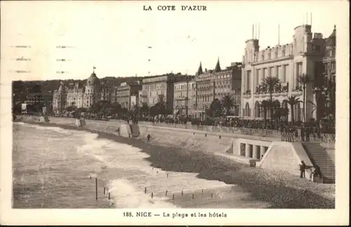 ww71835 Nice Alpes Maritimes Nice Plage Hotel x Kategorie. Nice Alte Ansichtskarten