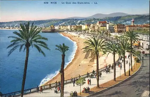 ww71843 Nice Alpes Maritimes Nice Quai Etats-Unis * Kategorie. Nice Alte Ansichtskarten