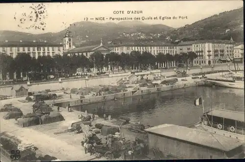 ww71860 Nice Alpes Maritimes Nice Quai Eglise Port x Kategorie. Nice Alte Ansichtskarten