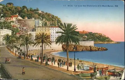 ww71997 Nice Alpes Maritimes Nice Quai Etats-Unis Mont-Boron x Kategorie. Nice Alte Ansichtskarten