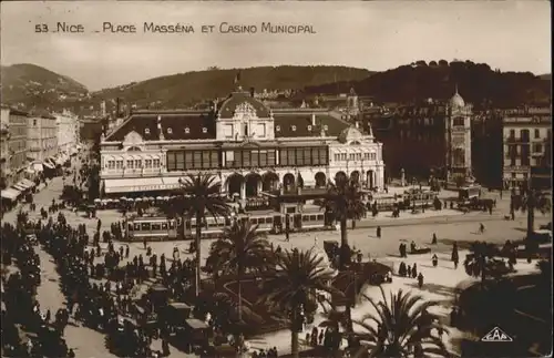 ww72048 Nice Alpes Maritimes Nice Place Massena Casino Municipal * Kategorie. Nice Alte Ansichtskarten