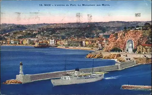 ww72054 Nice Alpes Maritimes Nice Port Monument Morts x Kategorie. Nice Alte Ansichtskarten